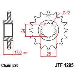 Звездочка передняя JT Sprockets (шаг 520 ) JT JTF1295